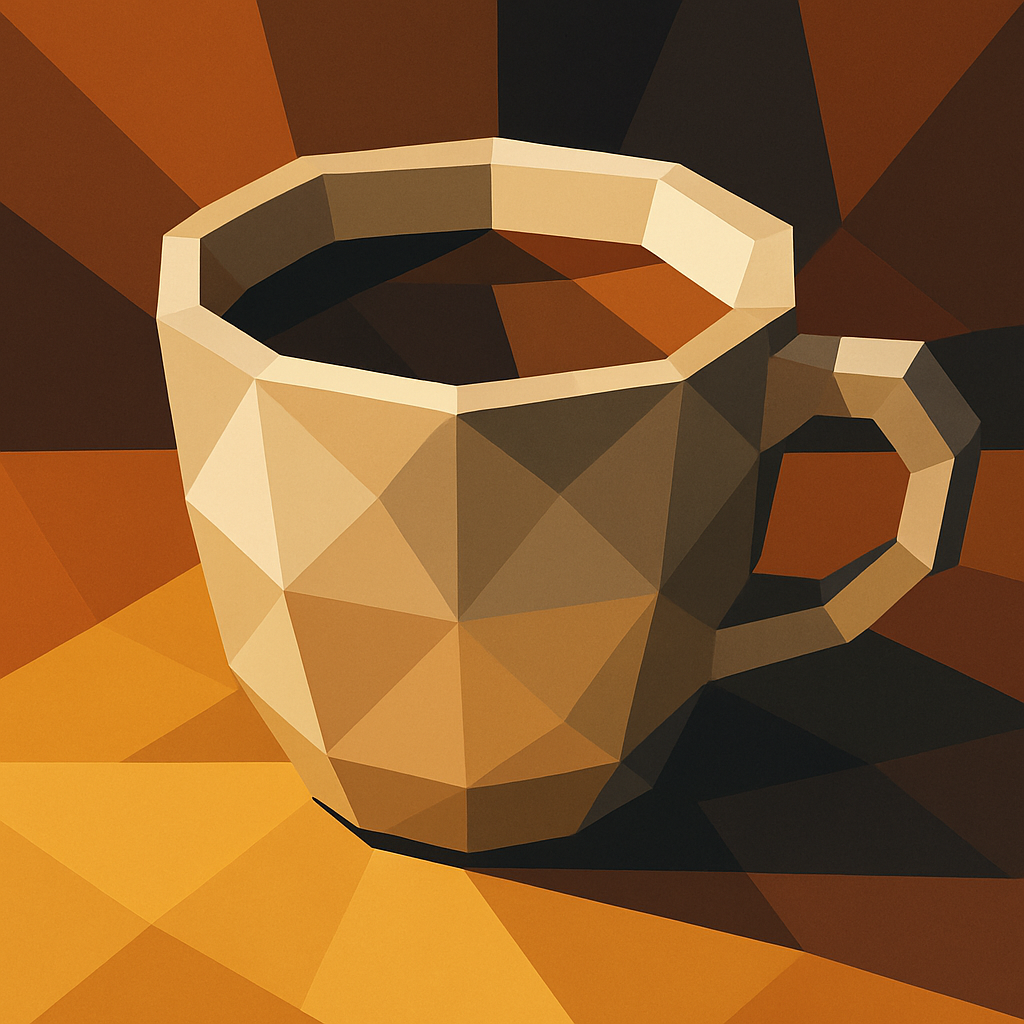 Coffee Cup Sticker by Number Puzzle - 56 Pieces